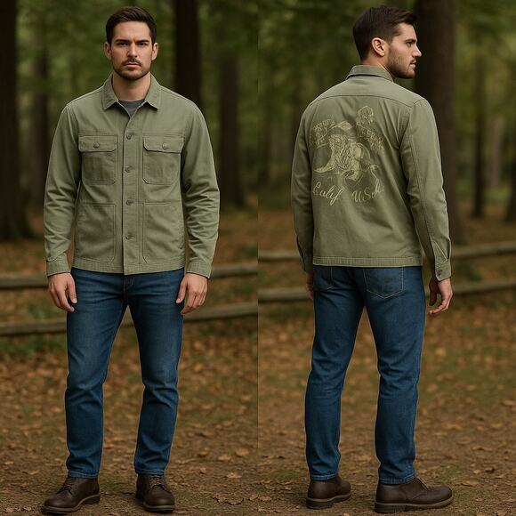 LUCKY BRAND Jacket Adult M TIGER Military FIGHTER BY DAY/LOVER BY NIGHT - Picture 9 of 9